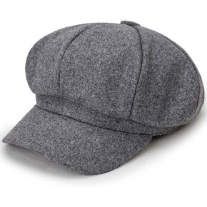 Women Octagonal Newsboy Cap, Retro Beret Hat Classic Solid Color Autumn Winter Adjustable Cabbie Hat in Saudi Arabia
