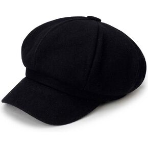 Women Octagonal Newsboy Cap Vintage Wool Cabbie Beret Hats Painter Baker Caps Adjustable Womens Beret Hat in Saudi Arabia