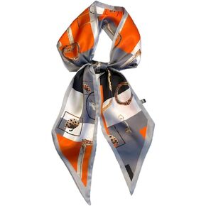 Skinny Headband Handbag Ribbon Silk Feeling Hair Scarf for Women Girls Neckerchief,59x5.1 inch in Saudi Arabia