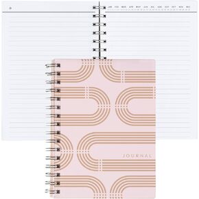 Erin Condren 7" x 9" Prompted Vision Journal - Turquoise Changeable Cover w/Platinum Coil. Vision Spreads, Lined, Dot grid, Sketchbook pages w/ 160 Pages, 80 Sheets of 80# Mohawk Paper in Kuwait