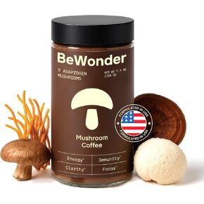 Mushroom Coffee - 9 Adaptogenic Mushrooms - Organic Lion's Mane, Chaga, Reishi, Turkey Tail, Instant Coffee - for Clarity, Focus, Energy, Immunity, Gut Health - Superfood - Sugar Free - 80 Servings in Saudi Arabia