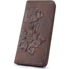 MEITRUE Slim 3D Printing Wallet Women, RFID Blocking PU Leather Bifold Womens Wallet with Zipper Coin Pocket in Kuwait