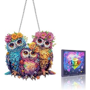 VAIIEYO Turtle Diamond Painting Hanging Ornament, Animal Diamond Painting Suncatchers Double Side Hanging Kit with Chain, 7.5x7.5 inch Crystal Pendant Art Craft for Gift Home Wall Door Decoration in Kuwait