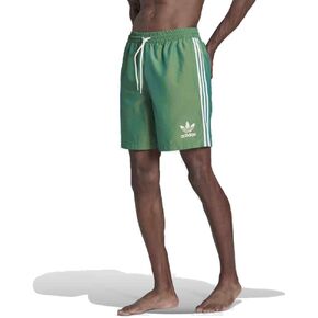 adidas Originals Mens Adicolor 3-Stripes Swim Shorts, Acid Yellow/Teal in Saudi Arabia