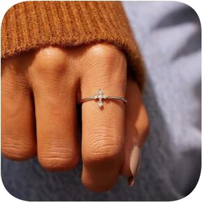 خاتم متقاطع من الفضة الإسترلينية عيار 925 مكعب زركونيا للنساء، وعد الأبدية خاتم زفاف ديني لا نهاية له من الذهب عيار 18 قيراط القابل للتكديس مقاس 8# in Kuwait