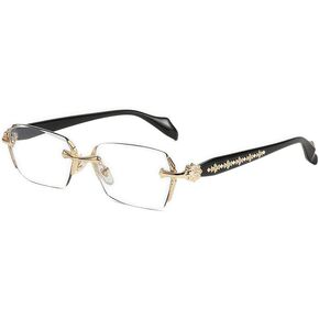 Oversized Rimless Blue Light Glasses - Unisex Eyewear, Anti-Fatigue, Clear Lens for Office, Computer, Reading & Daily Use in Kuwait