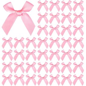 100 PCS أقواس وردية ، أقواس صغيرة 1 بوصة للحرف اليدوية ، زخارف حزب القوس الصغيرة الساتان ، لخياطة DIY ، تغليف مخبز الزهور ، زحف عيد ميلاد عيد ميلاد الزفاف in Kuwait