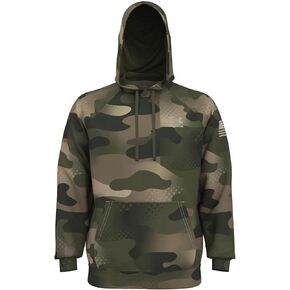 هودي UA Freedom Rival Fleece Amp - قاعدة كامو كاكي - مقاس X-Large in Kuwait