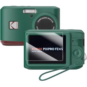 علبة السيليكون للكاميرا الرقمية Kodak Pixpro FZ45 مع واقي الشاشة والحبل لملحقات Kodak Pixpro FZ45- (روز رمادي) in Kuwait