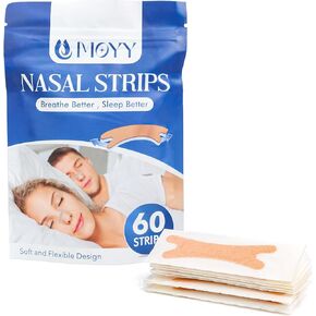 MOYY Nasal Strips - 60 Count – Extra Strong Adhesive, Hypoallergenic, Comfortable Fit for Snoring, Sleep, Cold Relief & Exercise in Saudi Arabia