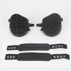 1/2 Exercise Bike Pedals for Indoor Bike, Stationary Bike, Spin Bike, Gym Pedals with Toe Clips, 1 pair in Kuwait
