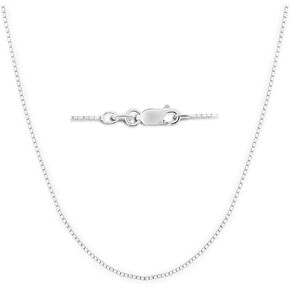 KIVI 925 Sterling Silver Chain Necklace for Women Italian Fininsh 2mm Box Chain Necklace Trendy Womens Jewelry in Saudi Arabia