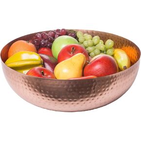 Round Hammered Metal Bowl, Perfect for Serving salads, Fruits and decorative display in Saudi Arabia