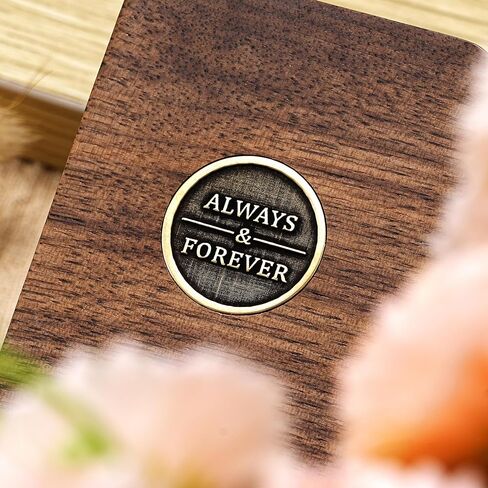 KWOOD ALWAYS & FOREVER-صندوق خاتم زفاف مخصص بثلاث فتحات، هدايا للزوجة والصديقة، صندوق حامل خاتم مخصص للخطوبة، والاقتراح، وحفلات الزفاف، والذكرى السنوية، وأفكار هدايا عيد الميلاد in Kuwait