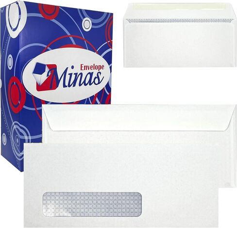 500 Minas Envelope No. 9 Business Envelope, Left Window, 3 7/8 x 8 7/8, Tinted, Gum Flap, 24lb. White, 500 Envelopes in Saudi Arabia
