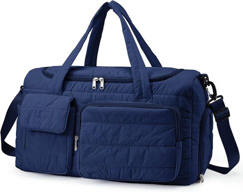 Quilted Gym Bag for Women, Cute Travel Duffel Bag with Shoe Compartment & Wet Pocket, Lightweight Puffer Weekender Overnight Bag, Travel Carry On for Sport, Hospital, Yoga in Saudi Arabia