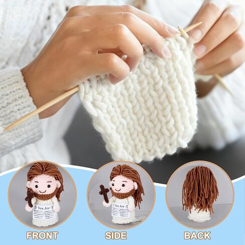 Jesus Christian Gifts for Women Men Faith Baptism Gifts for Boys Girls Catholic Jesus Crochet Doll Figure Confirmation Gift for Teenage First Communion Bible Easter Basket Stuffers Valentine Christmas in Saudi Arabia