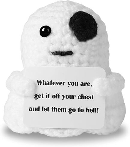 Cute Ghost Emotional Support Crochet Buddies,Positive Crochet Animals for Women,Men,Teacher,Coworker,Friend,Teen,Sister,Birthday Gifts,Home Decor,Anxiety, Loneliness,Mental Health in Saudi Arabia