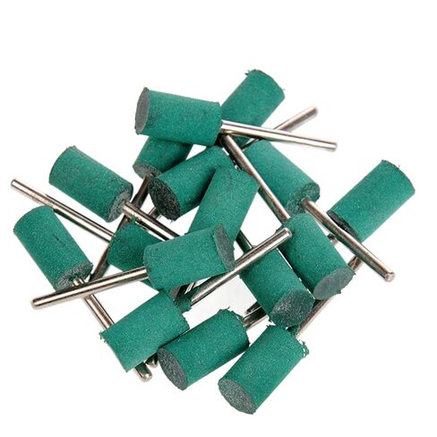30pcs مجموعة بتات التلميع المطاط ، 1/8 "شانك 1/4" رؤوس الأسطوانة ، لتراجع المعادن وتلميع الخشب/اليشم in Kuwait