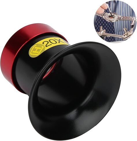 Watch Repair Magnifying Glass, 20X HD Magnifier Loupe Horology Loupe Watch Repair Lens with Professional Aluminum Alloy and Optical Glass for Watchmakers in Saudi Arabia