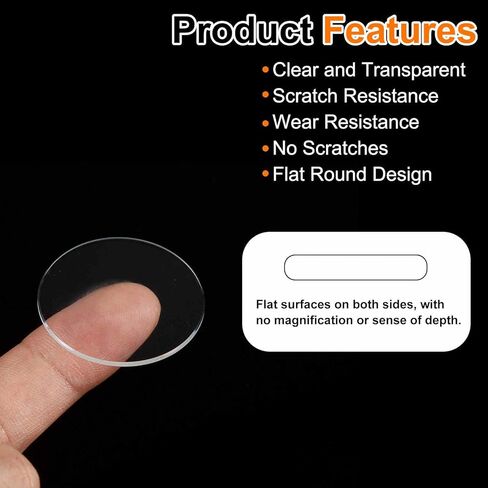 HARFINGTON Watch Glass Lens Mineral Glass Round Flat Clear Crystal Len Watch Face for Watchmaker Repair in Saudi Arabia