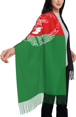 وشاح شرابة علم أفغانستان يلتف شال نسائي يلتف وشاح الرجال زي دافئ بشكل مريح in Saudi Arabia