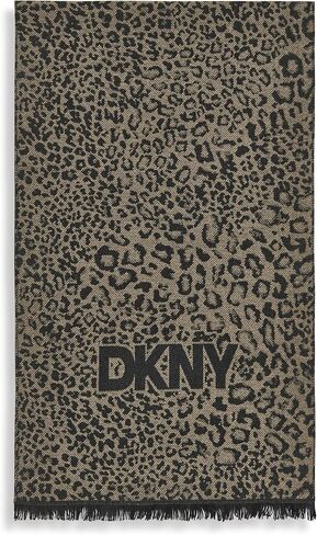 وشاح جاكار ليوبارد للسيدات من DKNY مع شراشيب ملتوية in Saudi Arabia