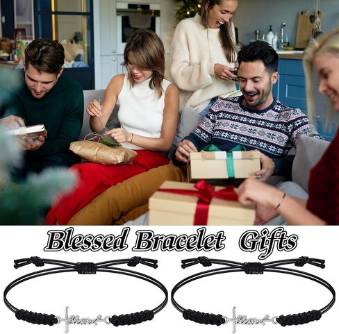 Tondiamo 24 Pcs Blessed Cross Bracelets Bulk for Woman Christian Adjustable Cross Bracelets Inspirational Birthday Gifts Religious Accessories in Saudi Arabia