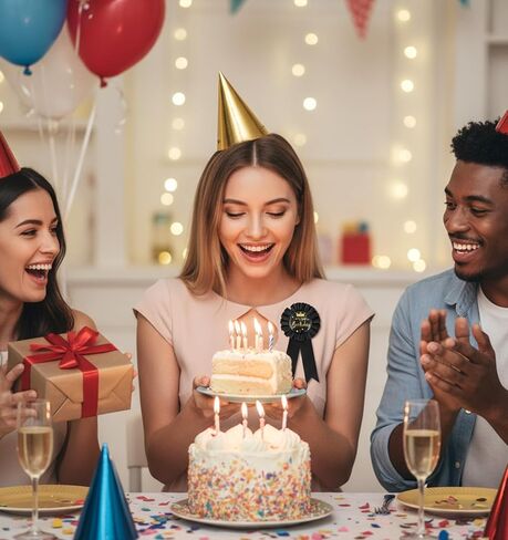 زر عيد ميلاد، دبابيس شريطية لعيد الميلاد من الساتان الأسود للرجال "It's My Birday" شارة شريطية بأزرار للرجال والنساء، ديكورات مثالية للحفلات، ممتعة واحتفالية in Saudi Arabia