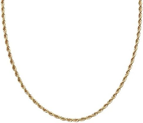 Shapes Studio 18K Gold Plated French Rope Twist Chain Necklace (two styles), Vintage Minimalist Style, Bold Chunky Chains, Women Jewelry in Saudi Arabia