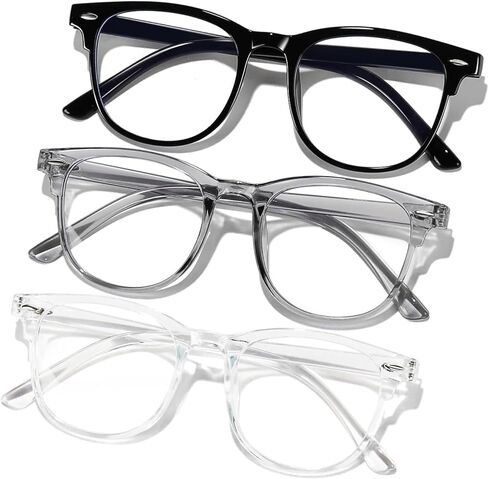 These stylish square glasses (3-pack) are suitable for both men and women, effectively blocking vision and relieving discomfort. in Saudi Arabia