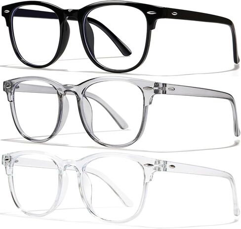 These stylish square glasses (3-pack) are suitable for both men and women, effectively blocking vision and relieving discomfort. in Saudi Arabia