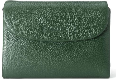 Wallet for Women [Genuine Leather] [Magnetic Closure], Large Capacity Female Ladies Bifold Wallet Card Holder, ID Window, Zipper Coin Pockets (Black) in Saudi Arabia