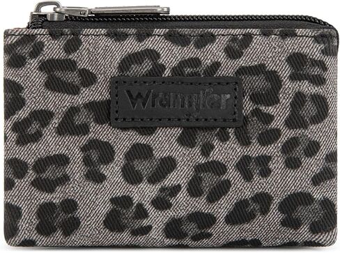 Wrangler Small Coin Purse Pouch for Women, Leopard Print Wallet with Double Compartments WG366-W112LP in Saudi Arabia