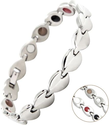 KYOSI Magnetic Bracelet for Women Energy Balance Stainless Steel Bracelet Links Ladies Jewelry in Kuwait
