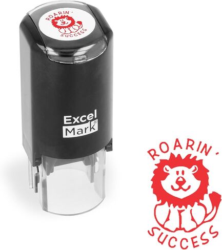 ExcelMark Round Teacher Stamp - SPOT ON! - RED Ink in Saudi Arabia