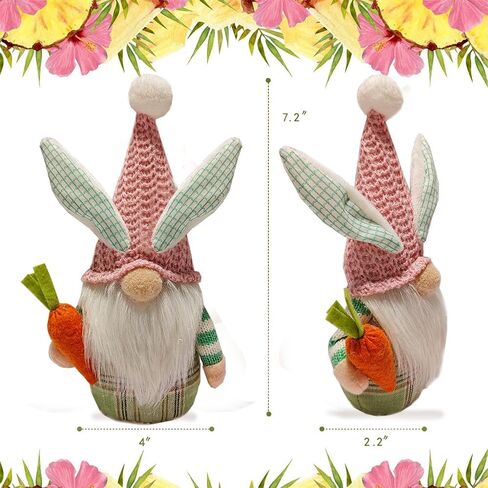 Spring Gnomes Plush Easter Sunflowers Decorations Handmade Elf Gnome Plush Decorations for Home Spring Summer Sunflower Decor Easter Gnomes Ornaments Festival Decor in Saudi Arabia