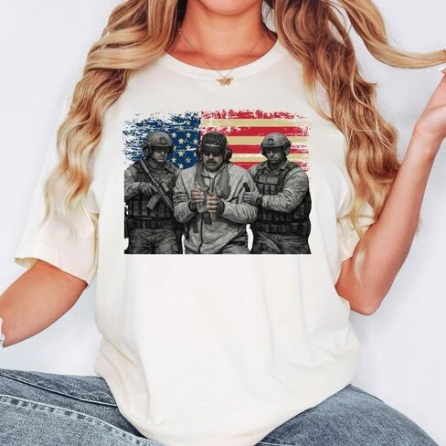 Venezuela Libre Shirt, Captured Live Maduro Graphic Crewneck, Venezuelan Freedom Shirt. Multicolor in Saudi Arabia