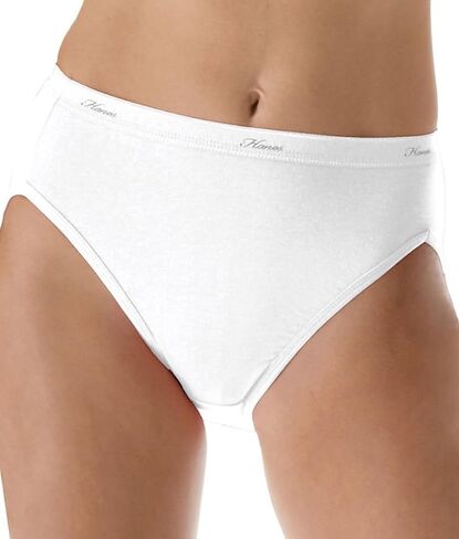 Hanes Cool Comfort #153 Womens Cotton Hi-Cut Panties 6-Pack PP43WB, 10, Asst/So in Saudi Arabia