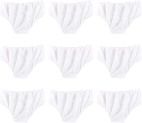 EXCEART 100pcs Women Disposable Panties Breathable Travel Briefs for Adults Soft Lightweight Non-woven Underwear for Spa Fitness Tanning Travel White in Saudi Arabia