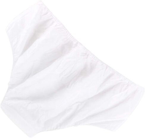 EXCEART 100pcs Women Disposable Panties Breathable Travel Briefs for Adults Soft Lightweight Non-woven Underwear for Spa Fitness Tanning Travel White in Saudi Arabia