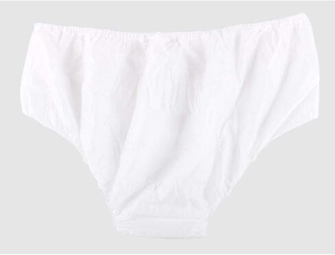 EXCEART 100pcs Women Disposable Panties Breathable Travel Briefs for Adults Soft Lightweight Non-woven Underwear for Spa Fitness Tanning Travel White in Saudi Arabia