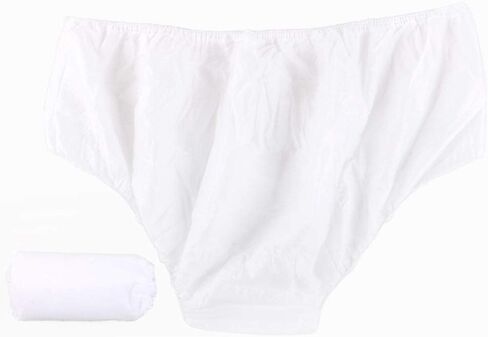 EXCEART 100pcs Women Disposable Panties Breathable Travel Briefs for Adults Soft Lightweight Non-woven Underwear for Spa Fitness Tanning Travel White in Saudi Arabia