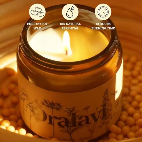 Candle 4 Pack Gift Set for Women&Men, 30 oz 240 Hour Long Lasting,Lavendar Jasmine Sandalwood Soy Candles, Aromatherapy Candles for Home Relaxation | Stress Relief | Meditation | Yoga | SPA in Saudi Arabia