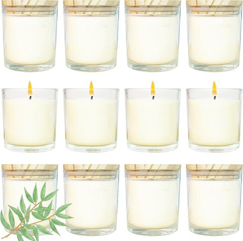 12 Pcs 6 Oz Mini Soy Candles,Rose Scented Bulk Candle Set,Aromatherapy Candle,Great Stress Relieving Scented Candles for Girls as a Gift for Birthdays, Weddings Party Favors! in Kuwait