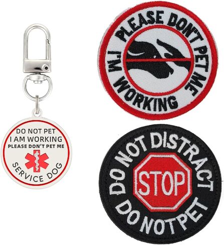 Service Dog in Training Patch, in Training Tags, Removable to Collar, Harness (Medium 1.50 x 5.12) in Saudi Arabia
