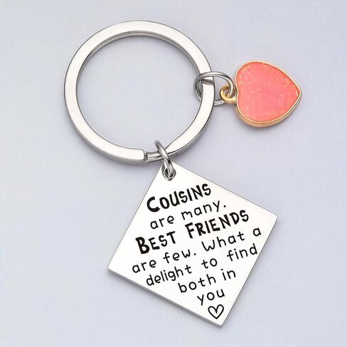 Cousin Gifts For Women BFF Gifts For Cousins Female For Best Friend Keychain Brother Jewelry Bestie Keychain in Saudi Arabia
