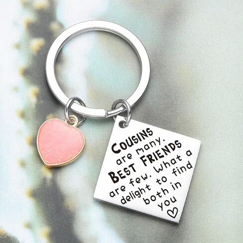 Cousin Gifts For Women BFF Gifts For Cousins Female For Best Friend Keychain Brother Jewelry Bestie Keychain in Saudi Arabia