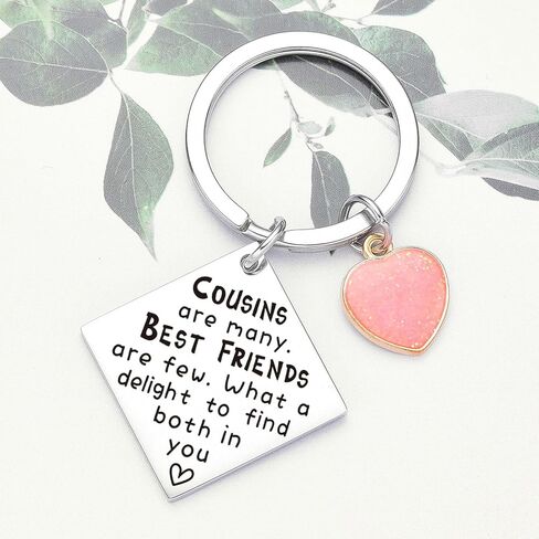 Cousin Gifts For Women BFF Gifts For Cousins Female For Best Friend Keychain Brother Jewelry Bestie Keychain in Saudi Arabia