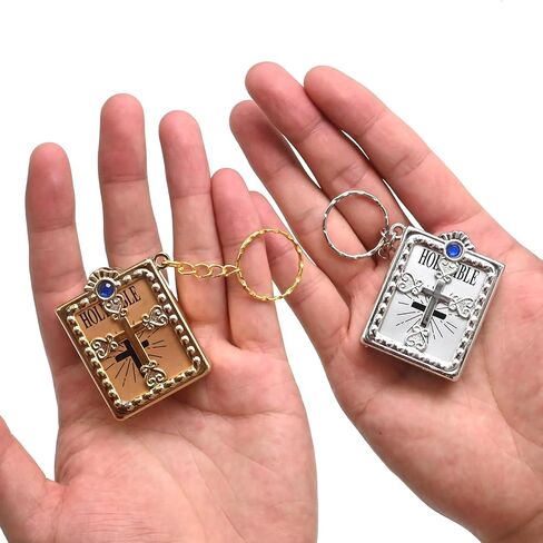 30Pcs Bible Keychain, Religious Pendant with Readable Text, Handbag Pendantfor Christian Baptism Wedding Church Events (Silver / Gold) in Saudi Arabia